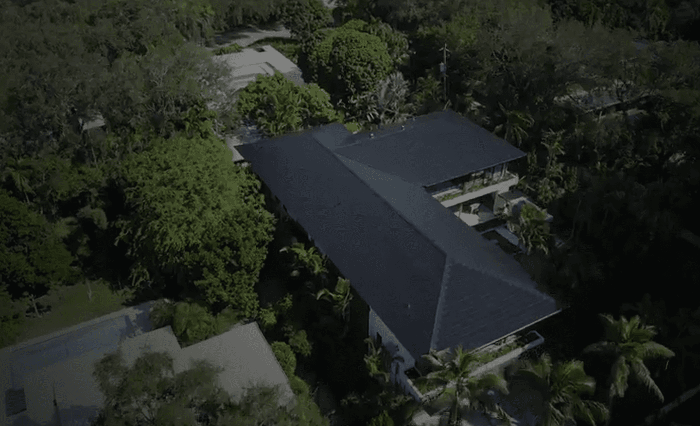 Solar panels on roof